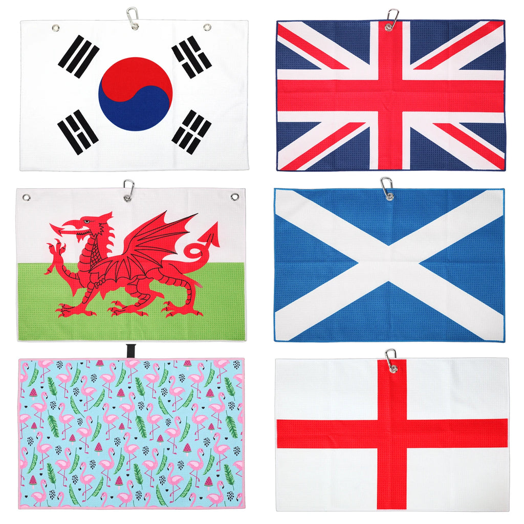 Printed Waffle Golf Towel – 9 Designs to Match Your Mood