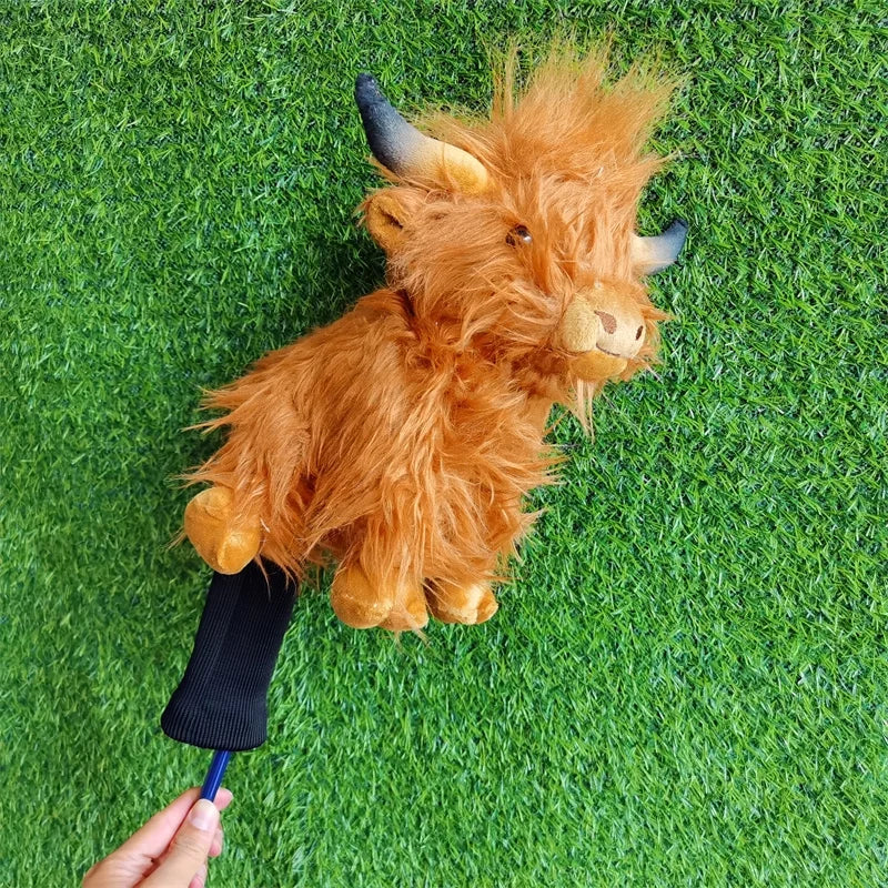 Highland Cattle Plush Golf Head Cover – Driver & Fairway