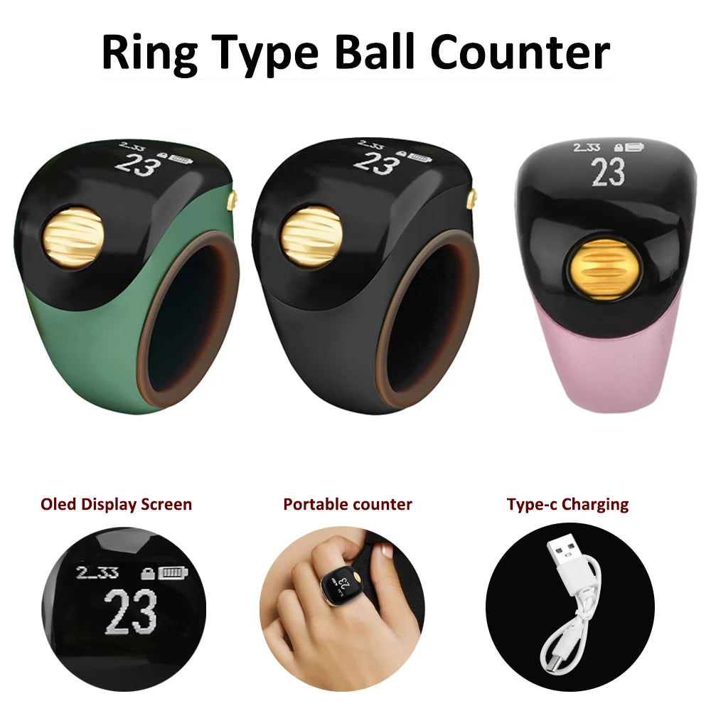 Digital Thumb Roller Counter - OLED Display & USB-C Charging
