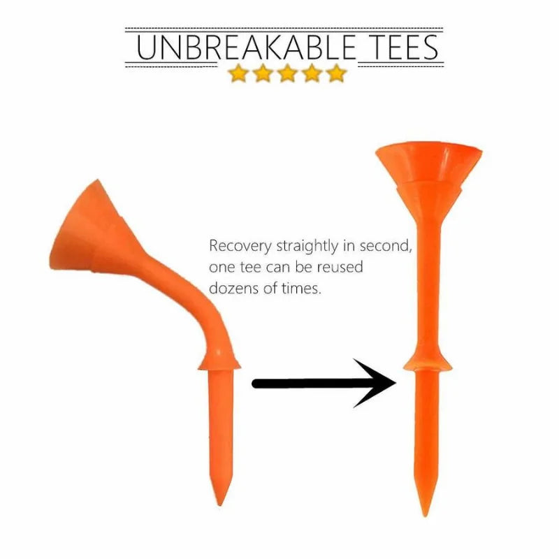 Oversized Flexible Golf Tees – Multicolour 30 or 50 Pack