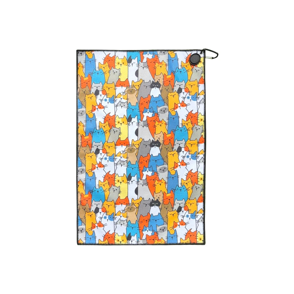 Golf Towel with Magnetic Clip – 7 Bold Designs
