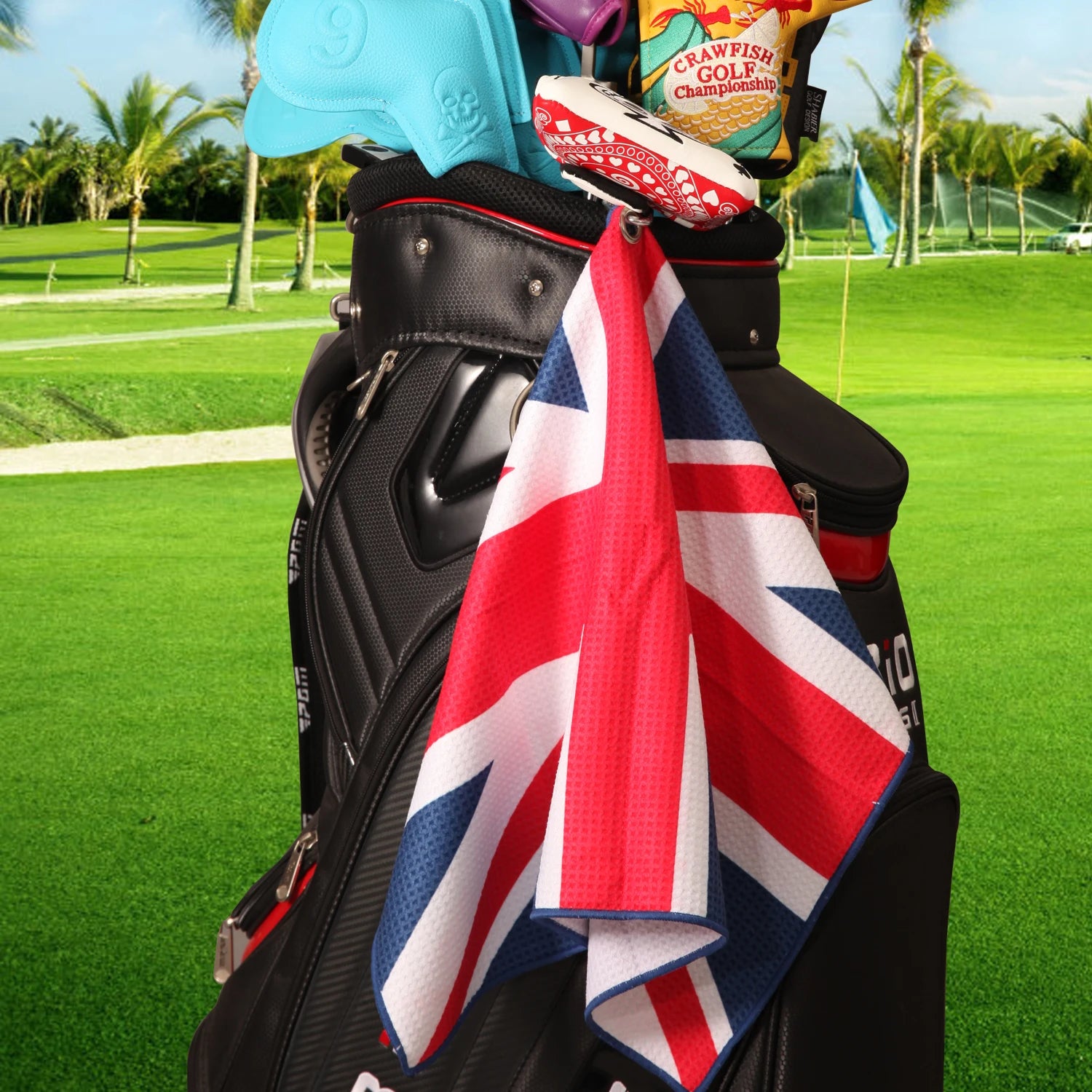 Printed Waffle Golf Towel – 9 Designs to Match Your Mood