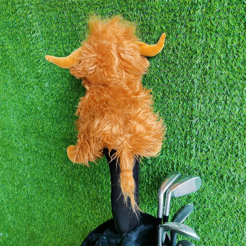 Highland Cattle Plush Golf Head Cover – Driver & Fairway