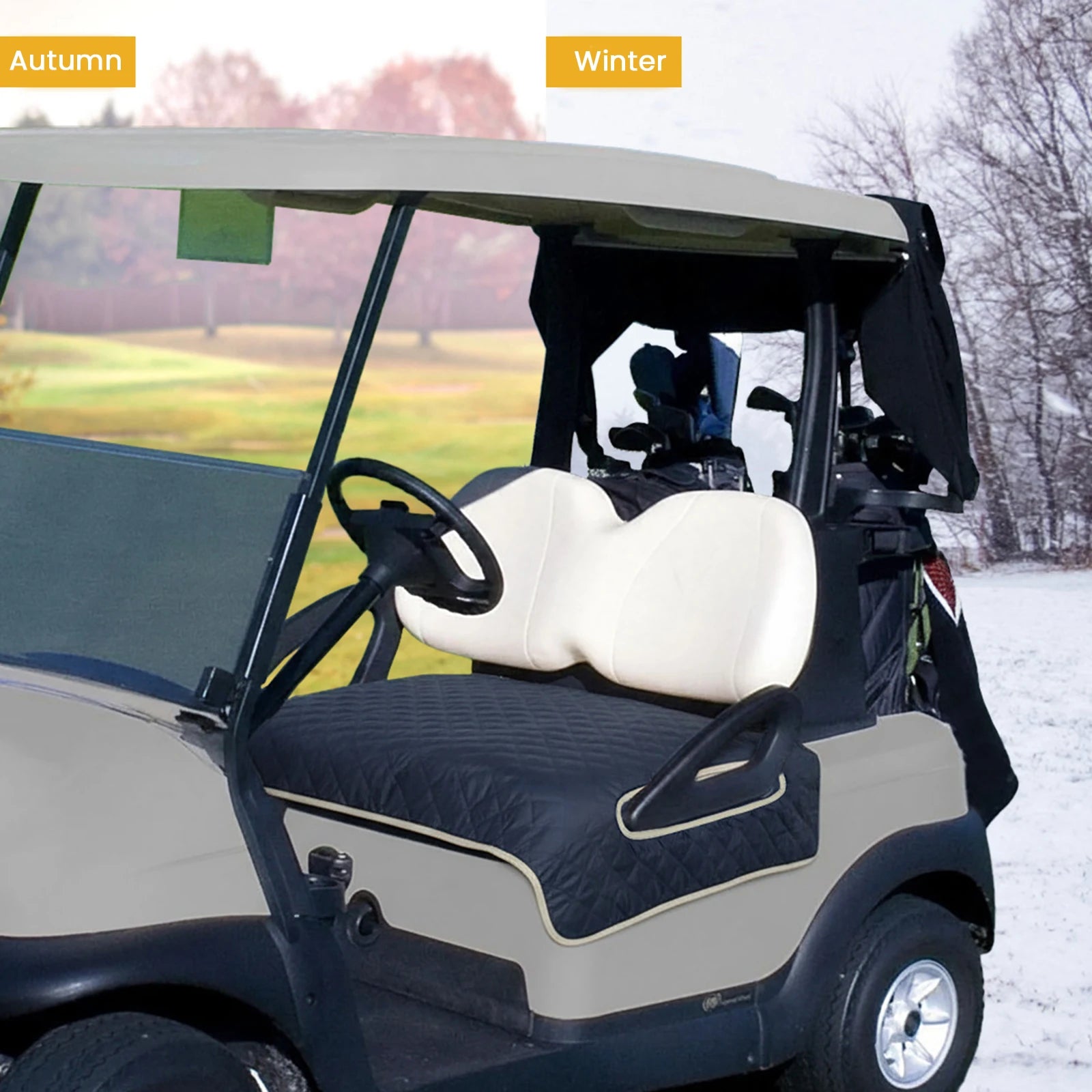 Heated Golf Cart Seat Blanket – 4-Zone Graphene Warming Cushion
