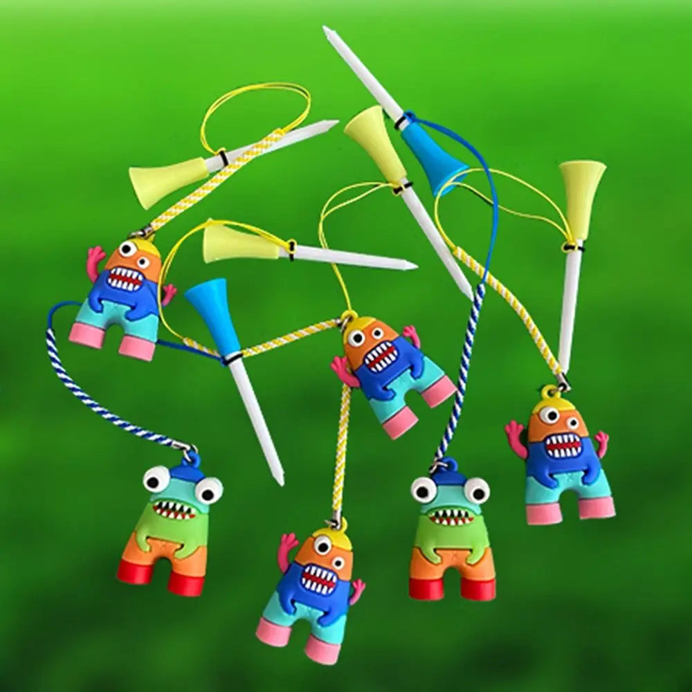 Cartoon Golf Tees with Anti-Loss Pendant – 4 Funky Styles
