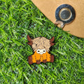 Highland Cattle Metal Golf Ball Marker