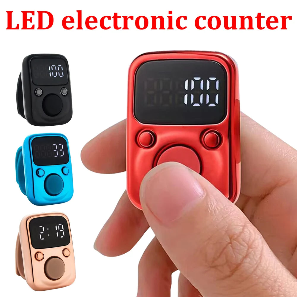 LED Golf Stroke Counter Ring – Rechargeable Finger Tally