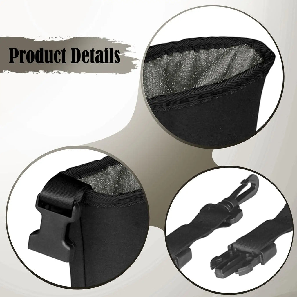 Waterproof golf cleaning pouch open with course lining - insert ball or club and scrub from outside