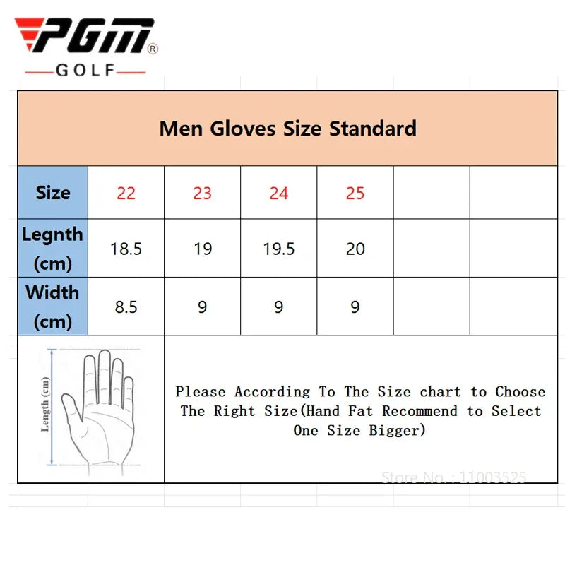 PGM Men's Golf Glove - Breathable Anti-Slip Design