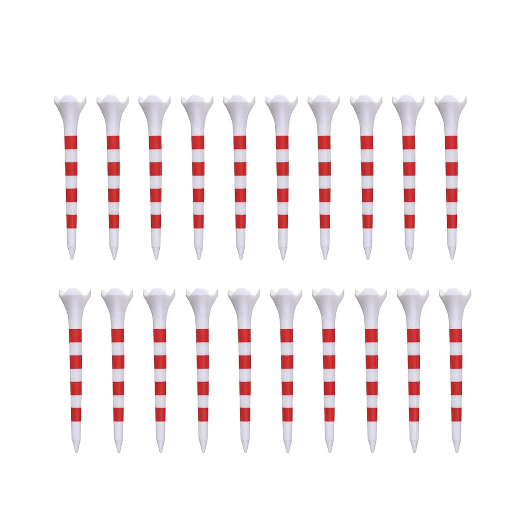 Performance Golf Tees with Stripe Design - 20-Pack (3.27")