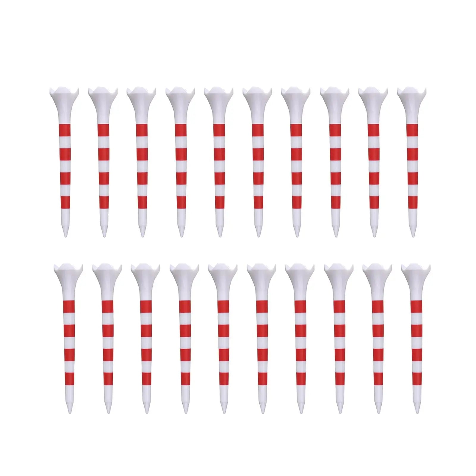 Performance Golf Tees with Stripe Design - 20-Pack (3.27")