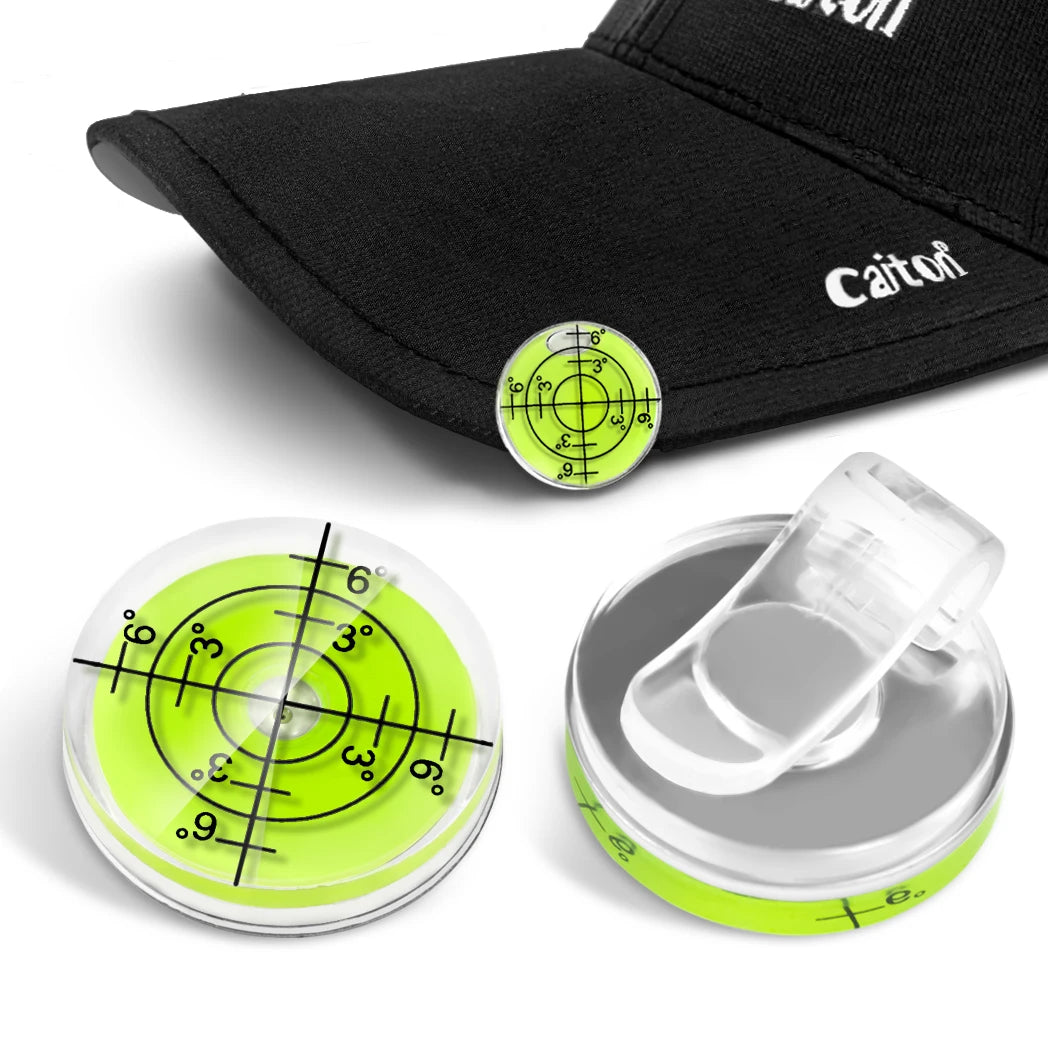 Magnetic Golf Hat Clip with Ball Marker & Precision Level